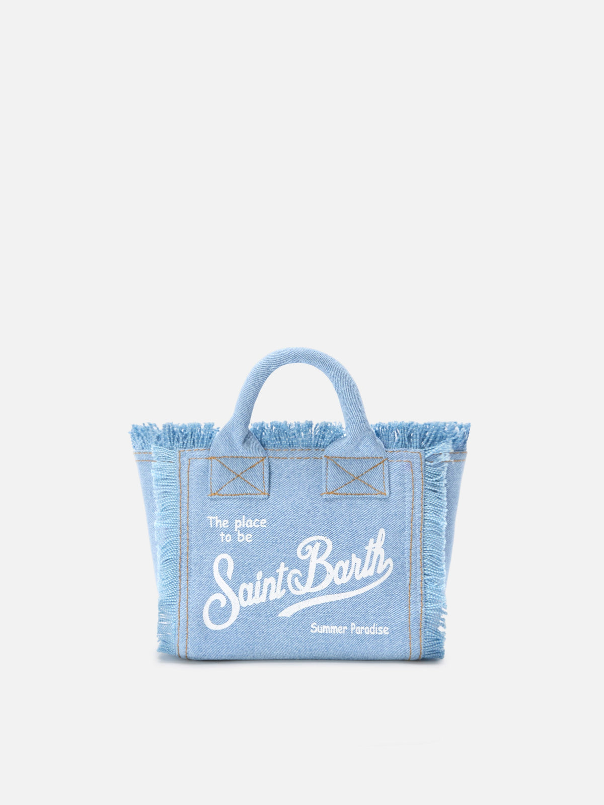 Mini borsa Vanity in denim MC2 Saint Barth — Azzurro