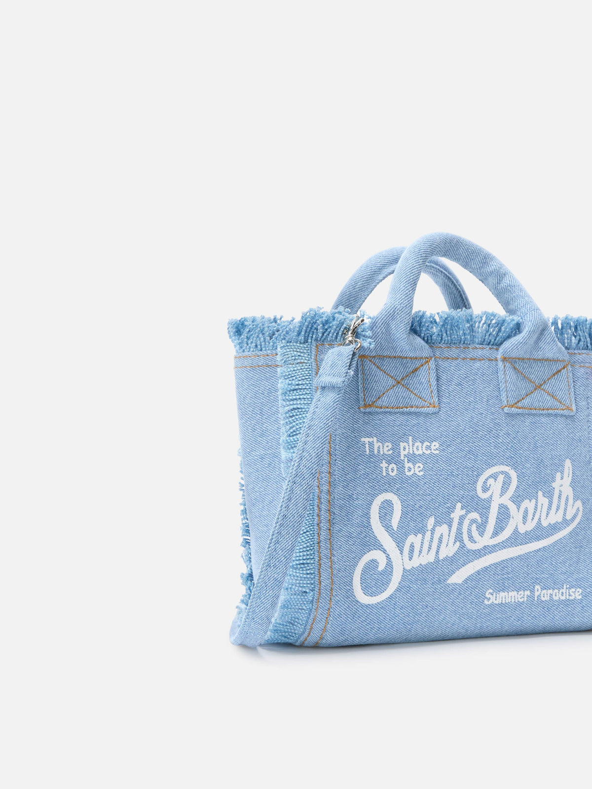 Mini borsa Vanity in denim MC2 Saint Barth — Azzurro — vista 3