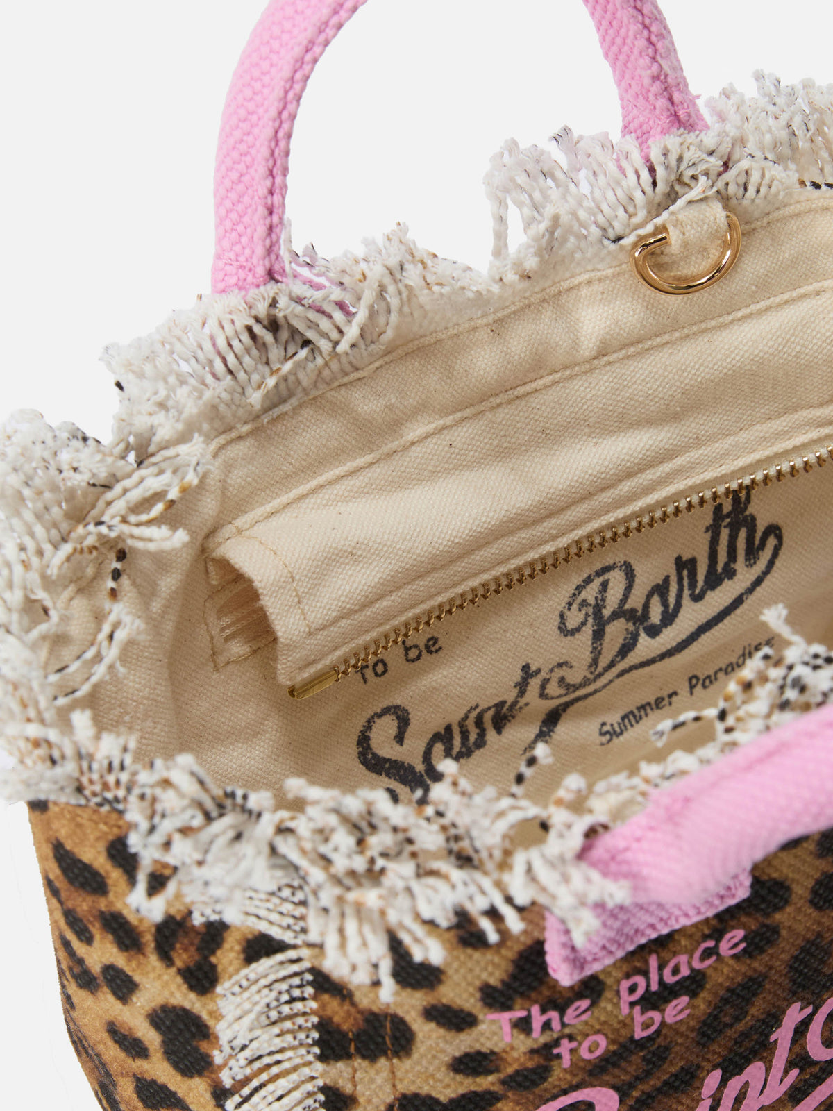 Mini borsa Vanity MC2 Saint Barth — Leopardato e rosa — vista 4