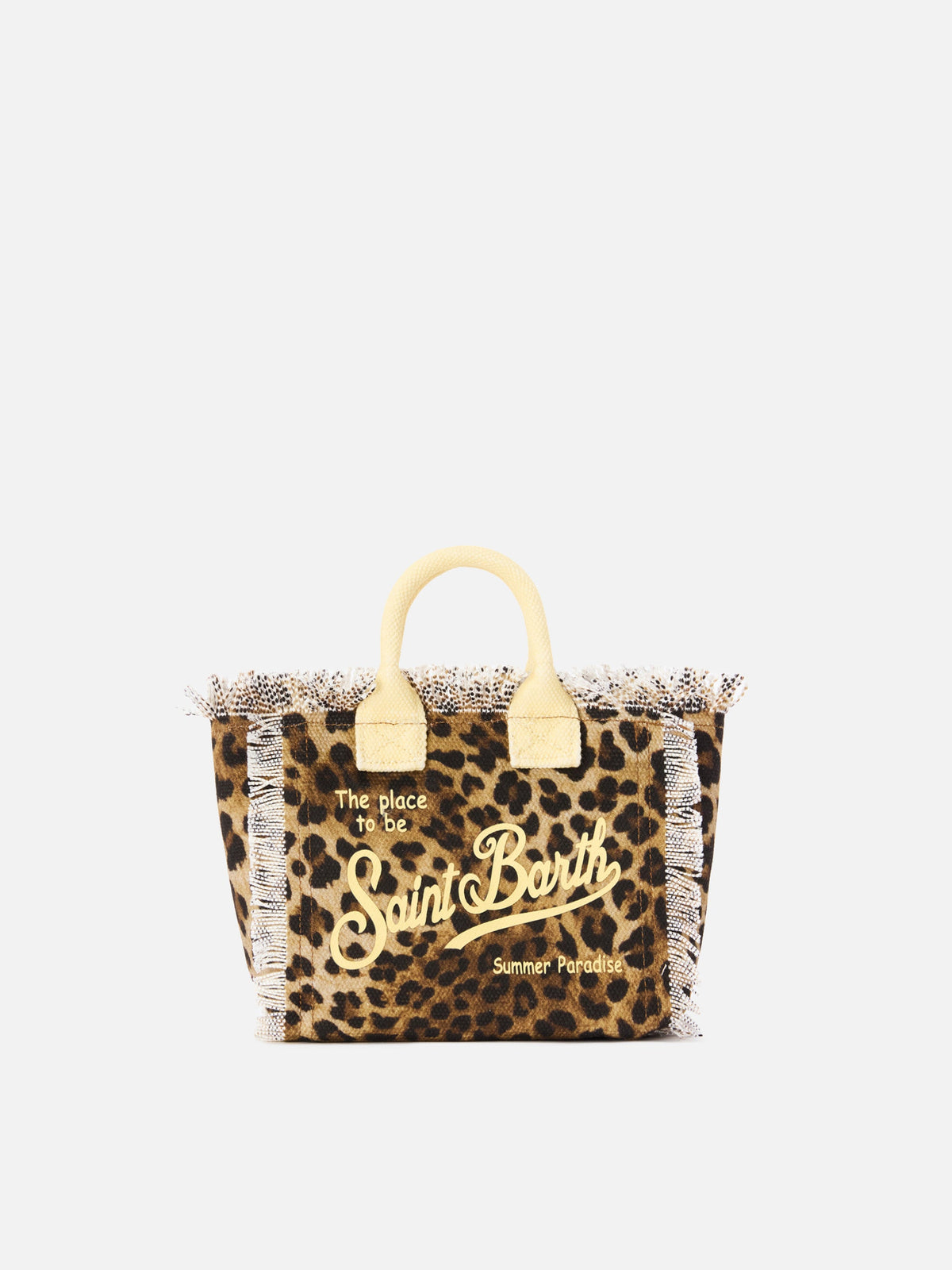 Mini borsa Vanity MC2 Saint Barth — Leopardato e giallo