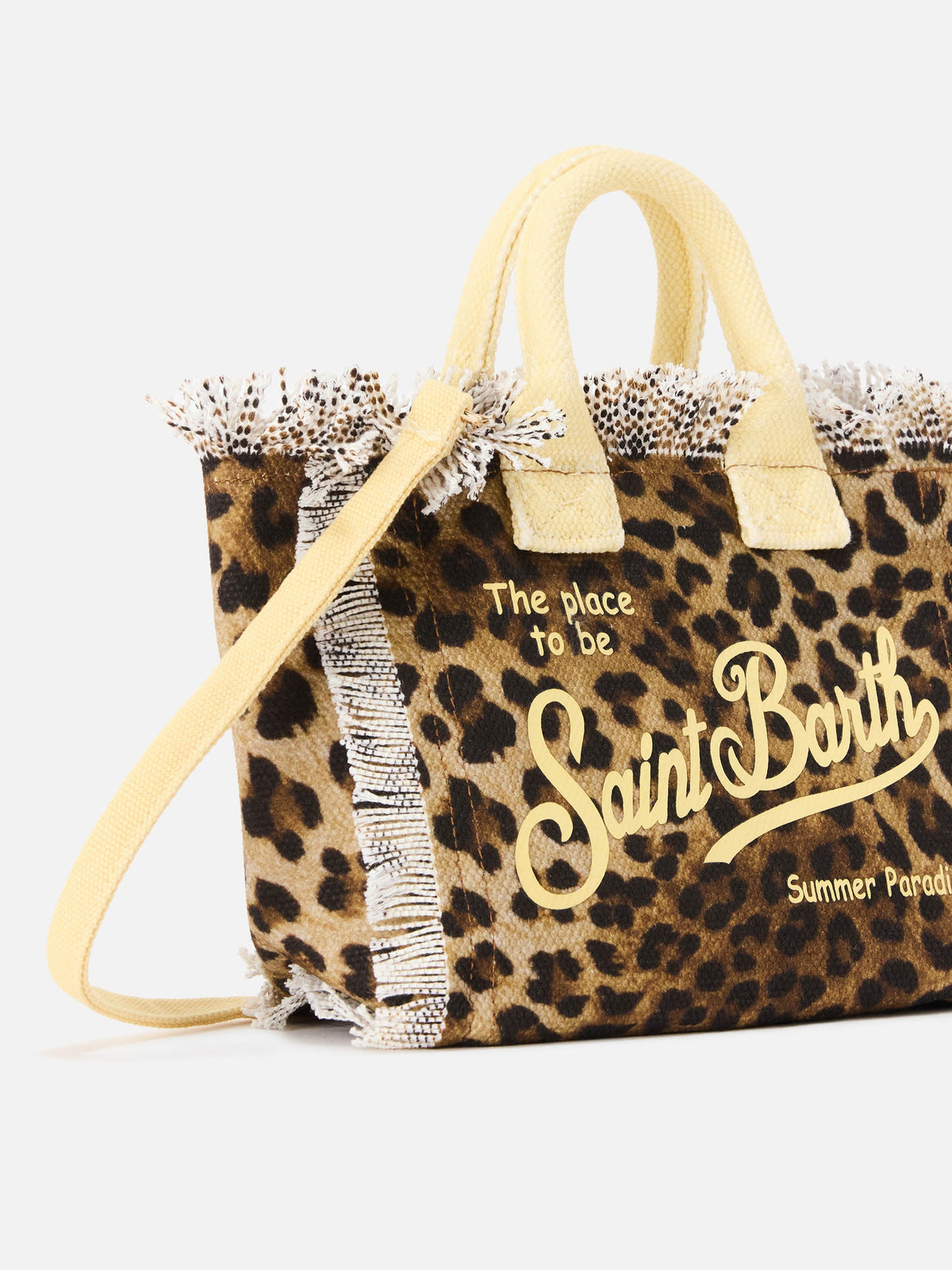 Mini borsa Vanity MC2 Saint Barth — Leopardato e giallo — vista 2