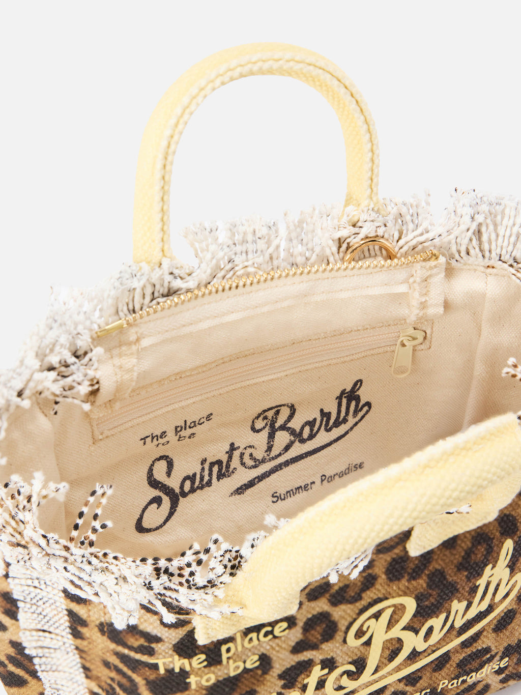 Mini borsa Vanity MC2 Saint Barth — Leopardato e giallo — vista 3