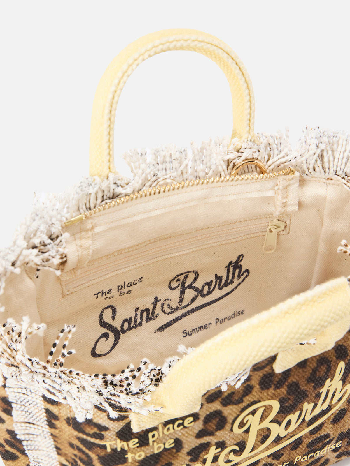 Mini borsa Vanity MC2 Saint Barth — Leopardato e giallo — vista 3