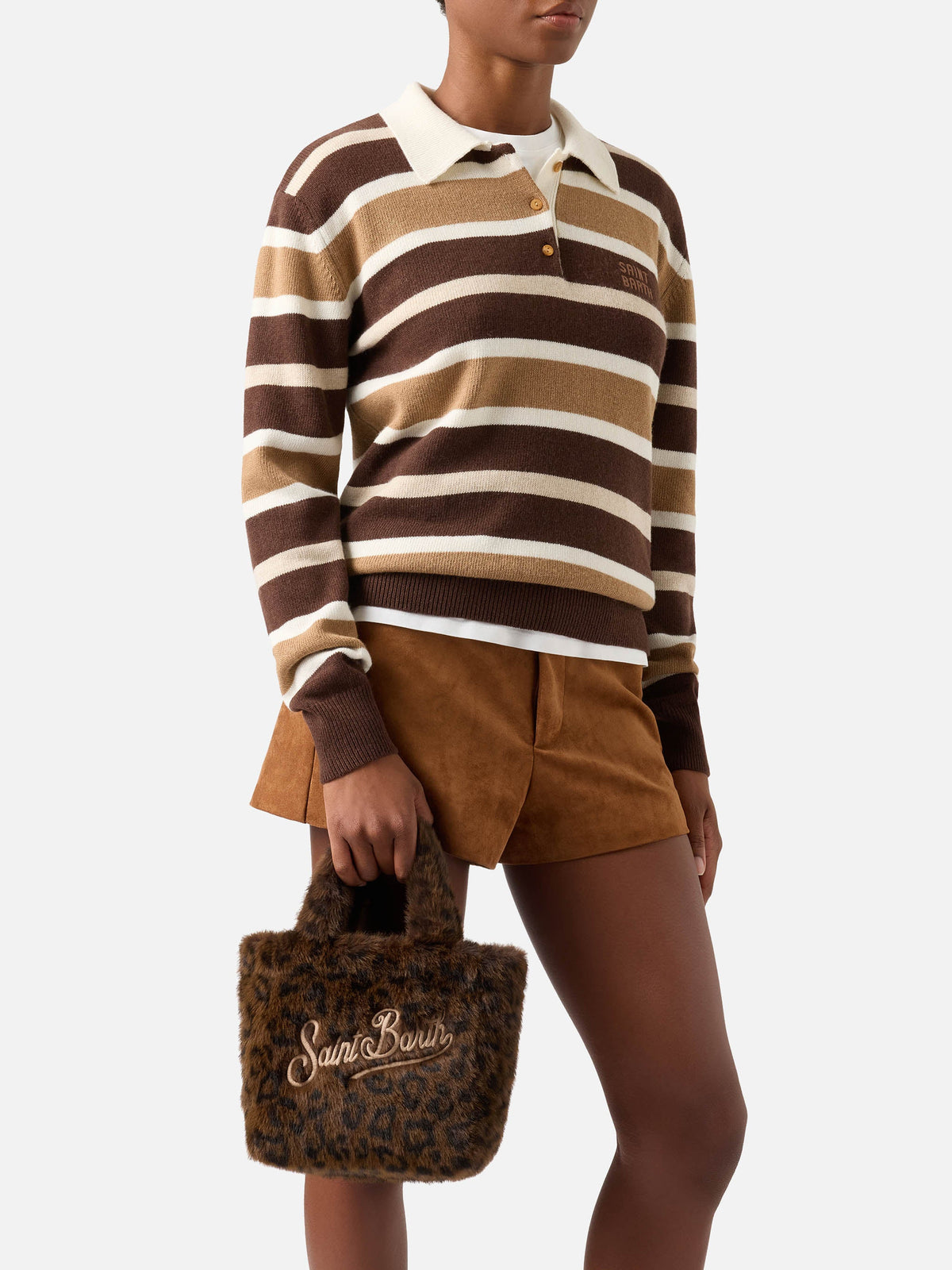 Mini borsa Vanity Soft effetto pelliccia MC2 Saint Barth — Leopardato — vista 2