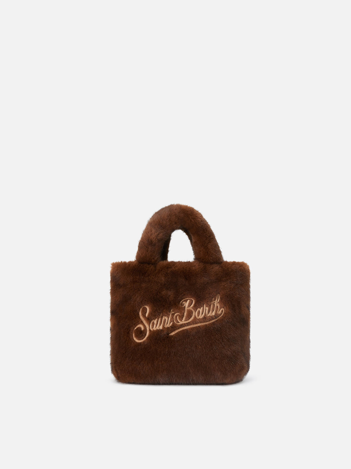 Mini sac Vanity Soft en fausse fourrure MC2 Saint Barth — Marron