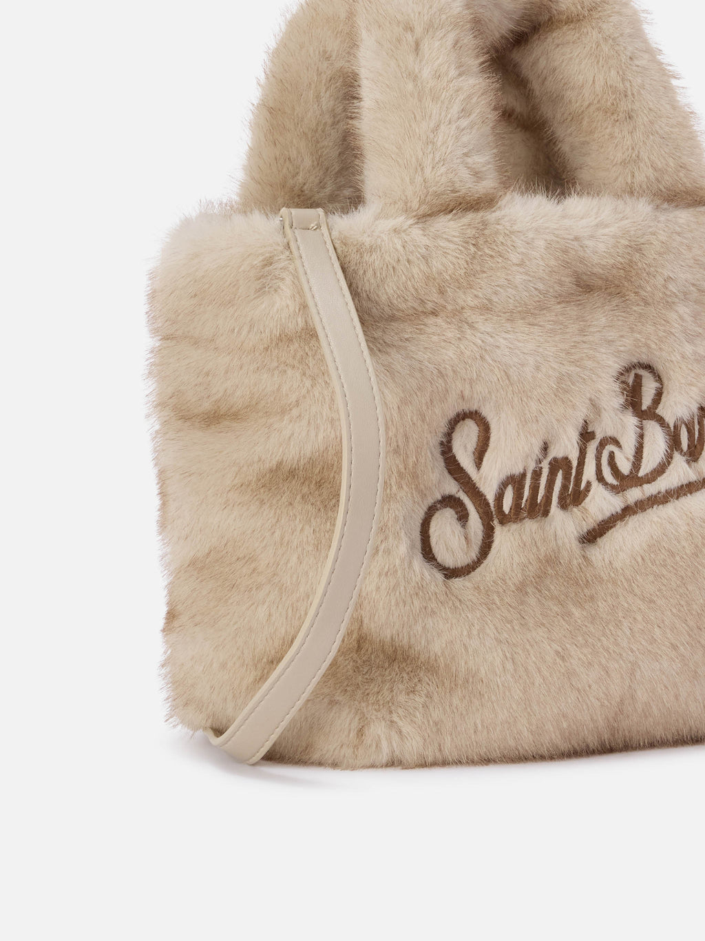 MC2 Saint Barth faux fur Vanity Soft mini bag — Beige — view 3