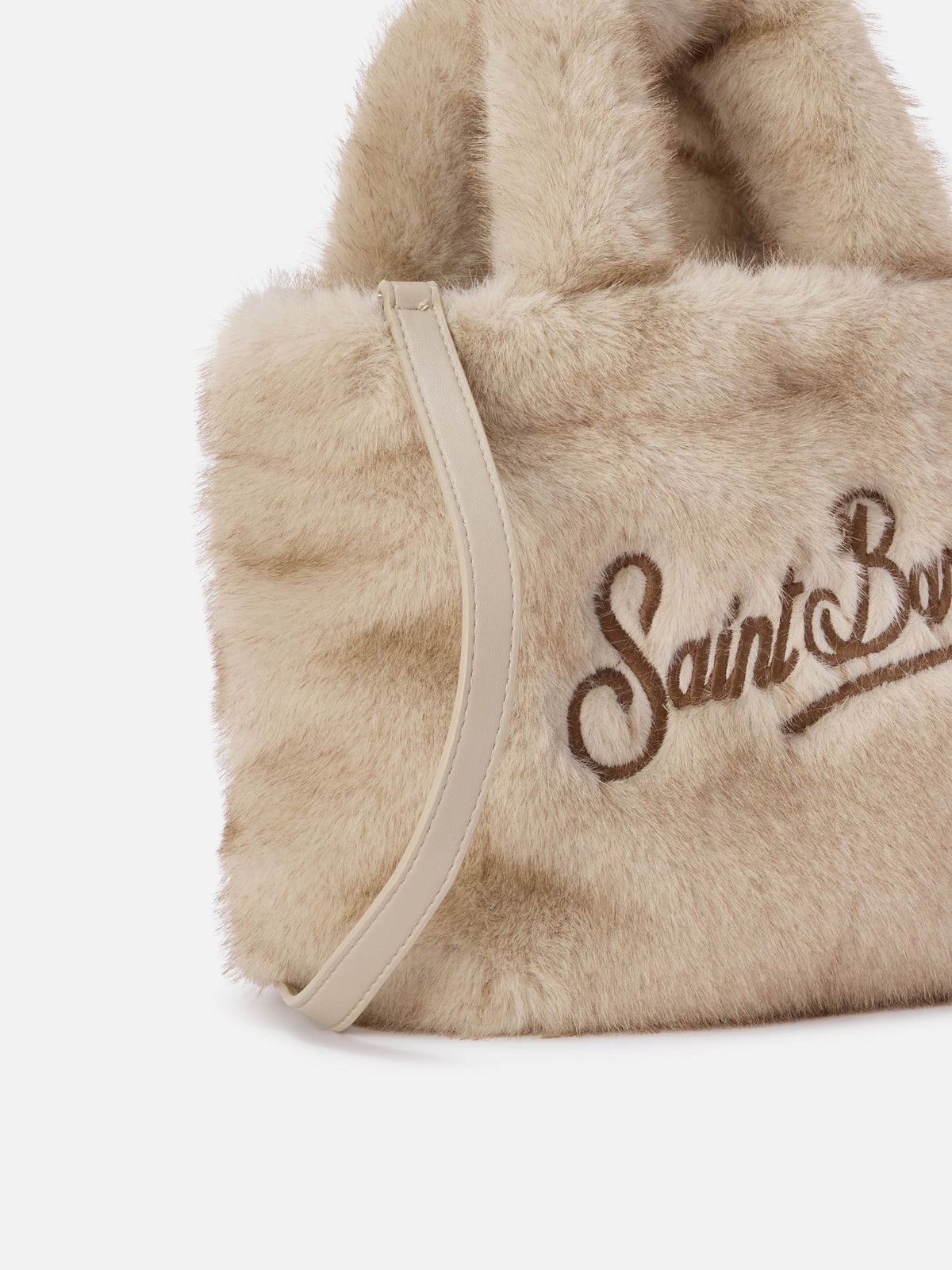 Mini borsa Vanity Soft effetto pelliccia MC2 Saint Barth — Beige — vista 3