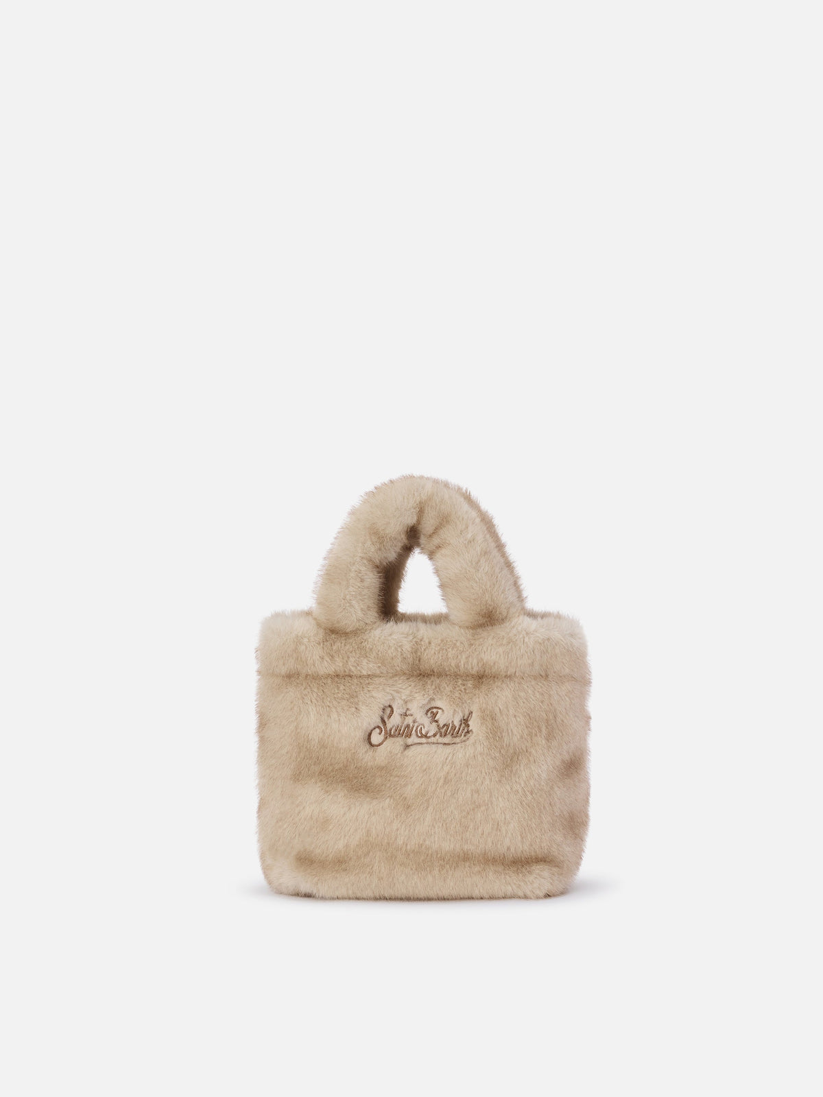 Mini borsa Vanity Soft effetto pelliccia MC2 Saint Barth — Beige — vista 4