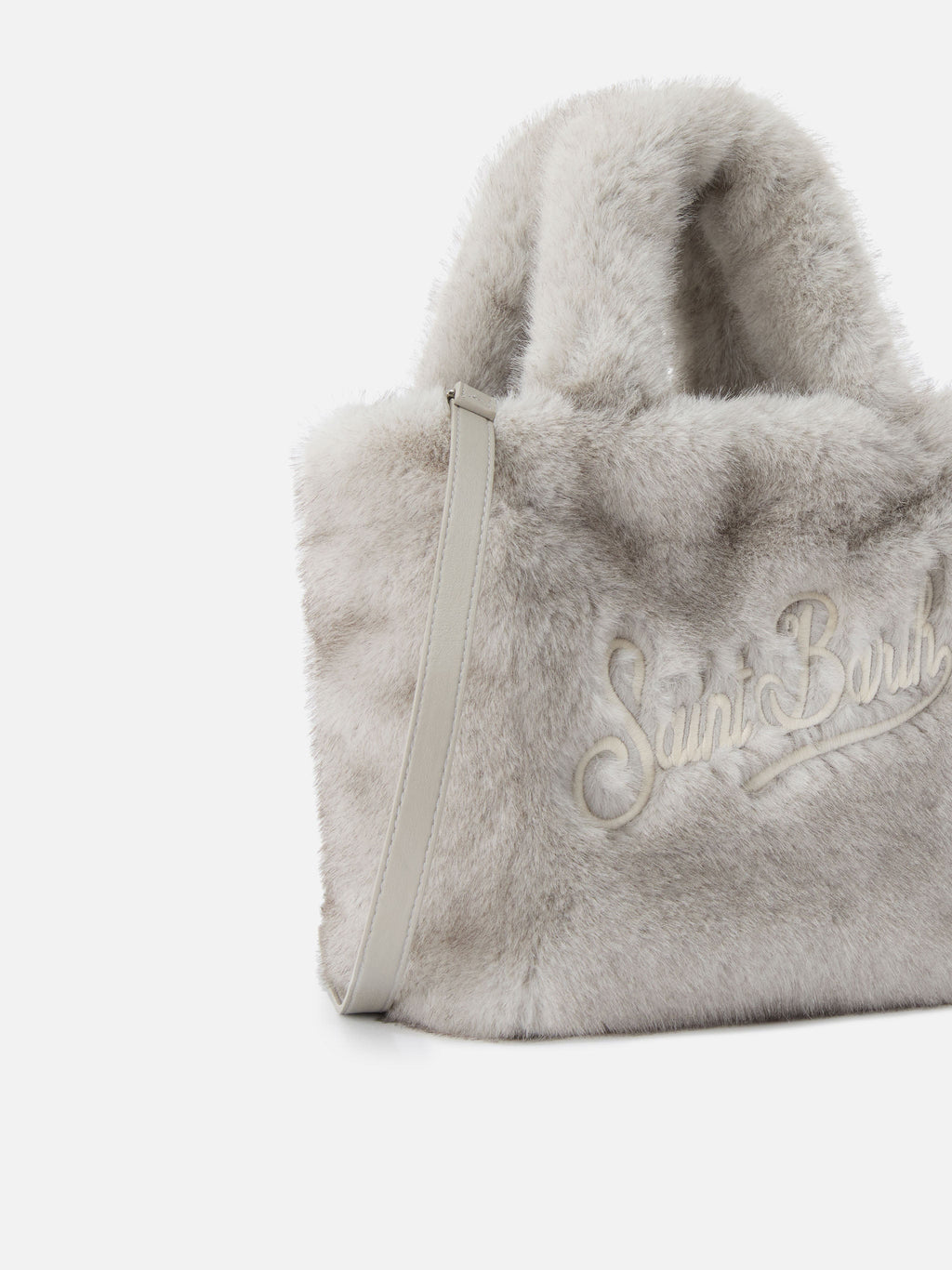 Mini borsa Vanity Soft effetto pelliccia MC2 Saint Barth — Grigio — vista 3