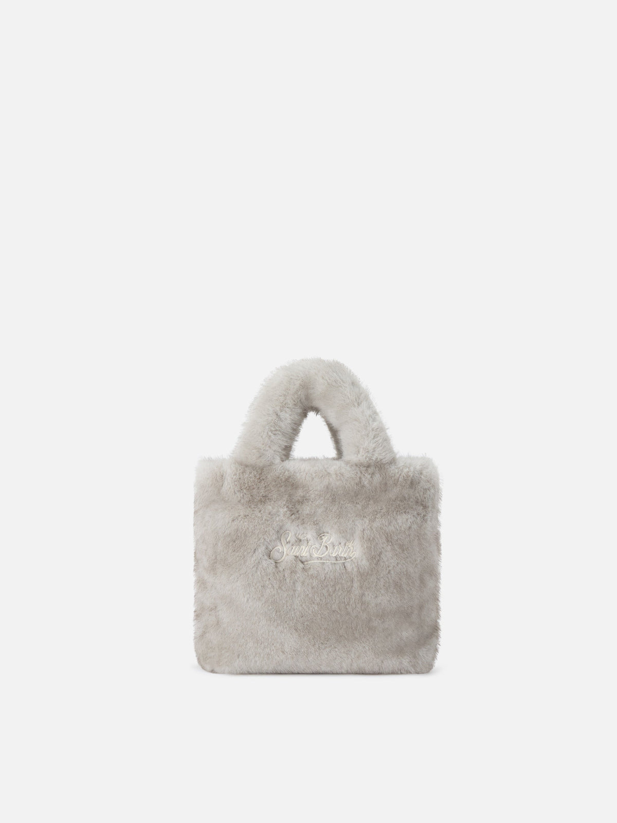 Mini sac Vanity Soft en fausse fourrure MC2 Saint Barth — Gris — vue 4