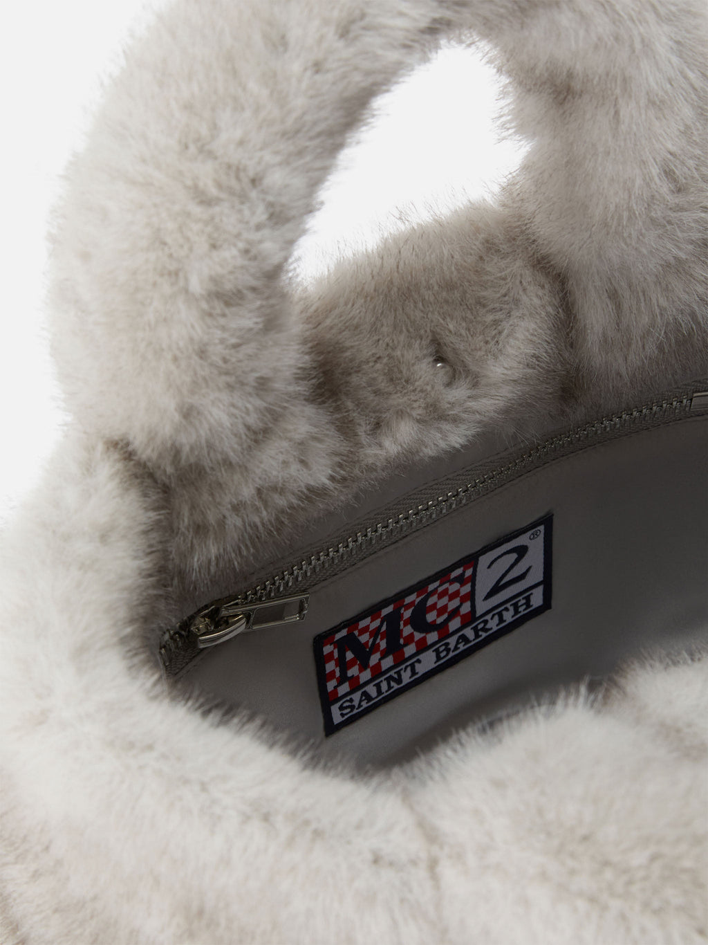 Mini borsa Vanity Soft effetto pelliccia MC2 Saint Barth — Grigio — vista 5