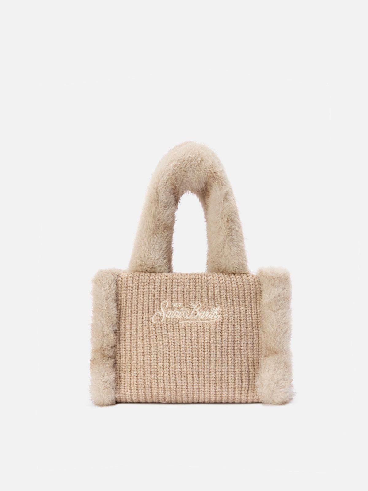 Mini borsa Vanity effetto montone MC2 Saint Barth — Beige — vista 4