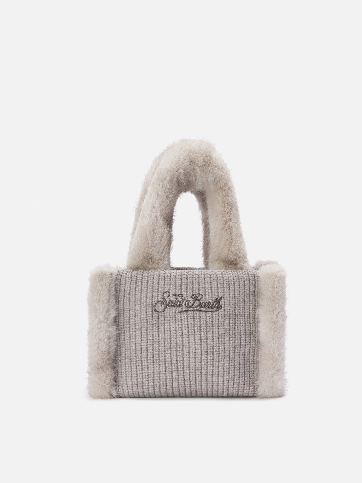 Mini sac Vanity effet mouton MC2 Saint Barth — Gris — vue 4