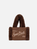 MC2 Saint Barth faux shearling Vanity mini bag — Brown