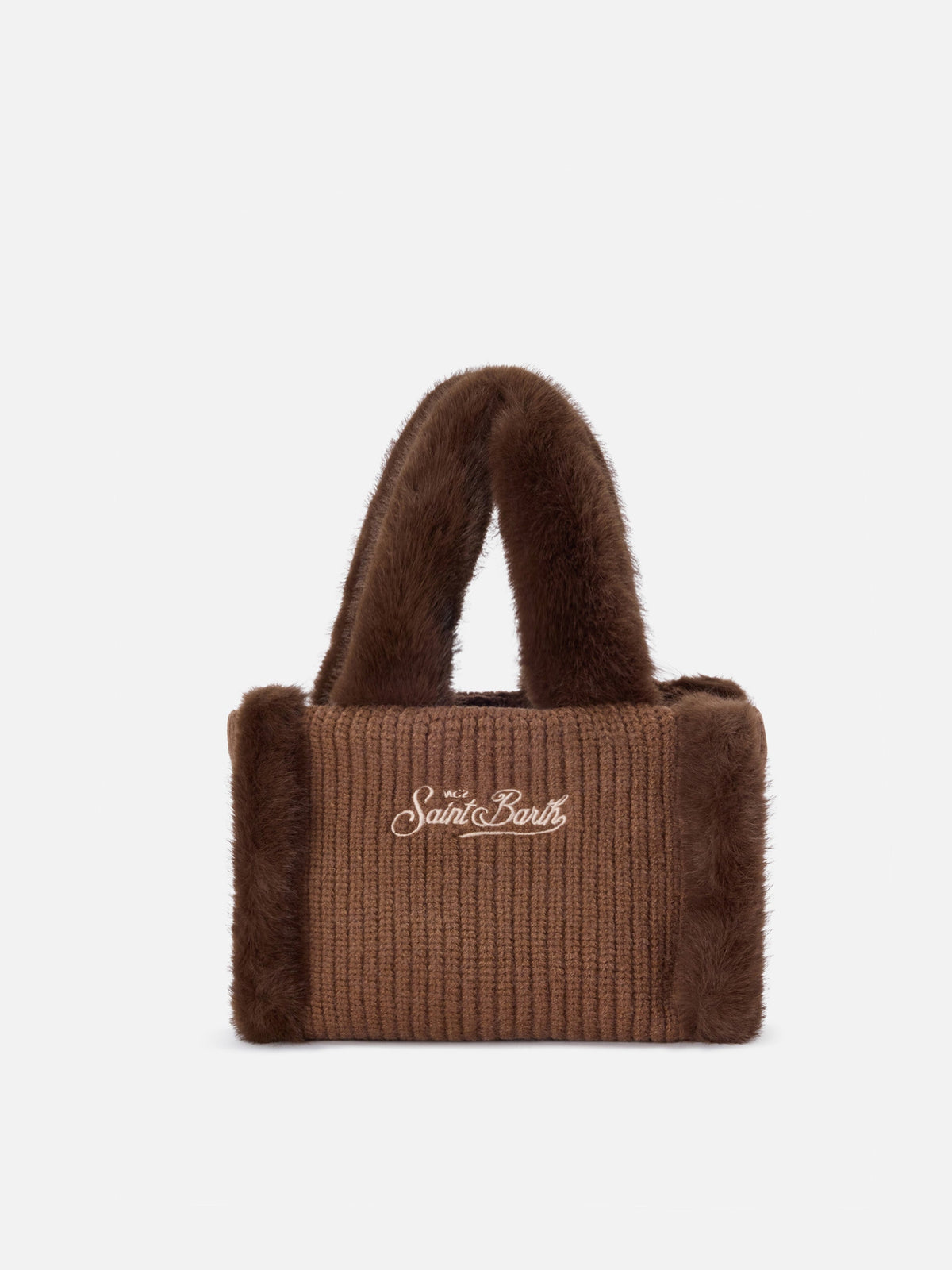 MC2 Saint Barth faux shearling Vanity mini bag — Brown — view 4