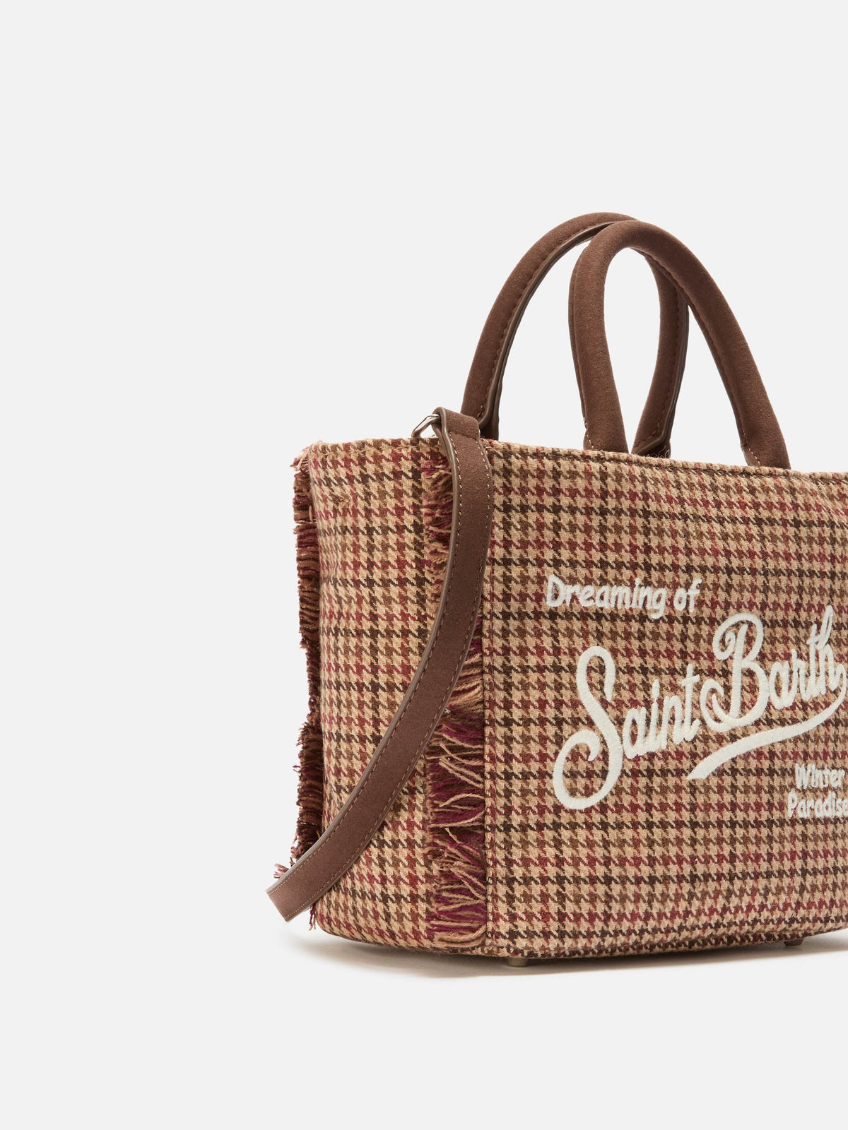 MC2 Saint Barth Wool Vanity mini bag — Red houndstooth — view 3