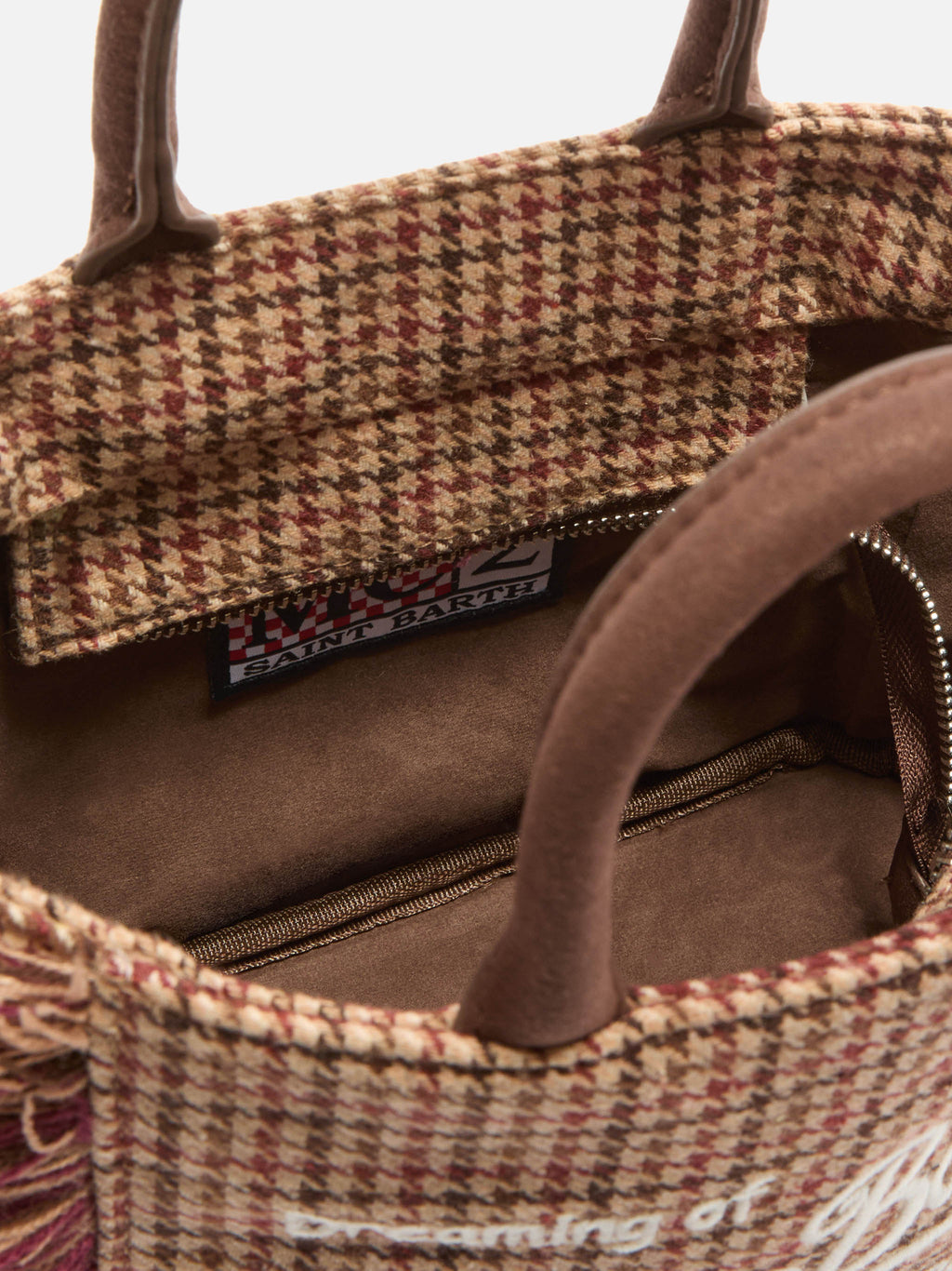 MC2 Saint Barth Wool Vanity mini bag — Red houndstooth — view 5