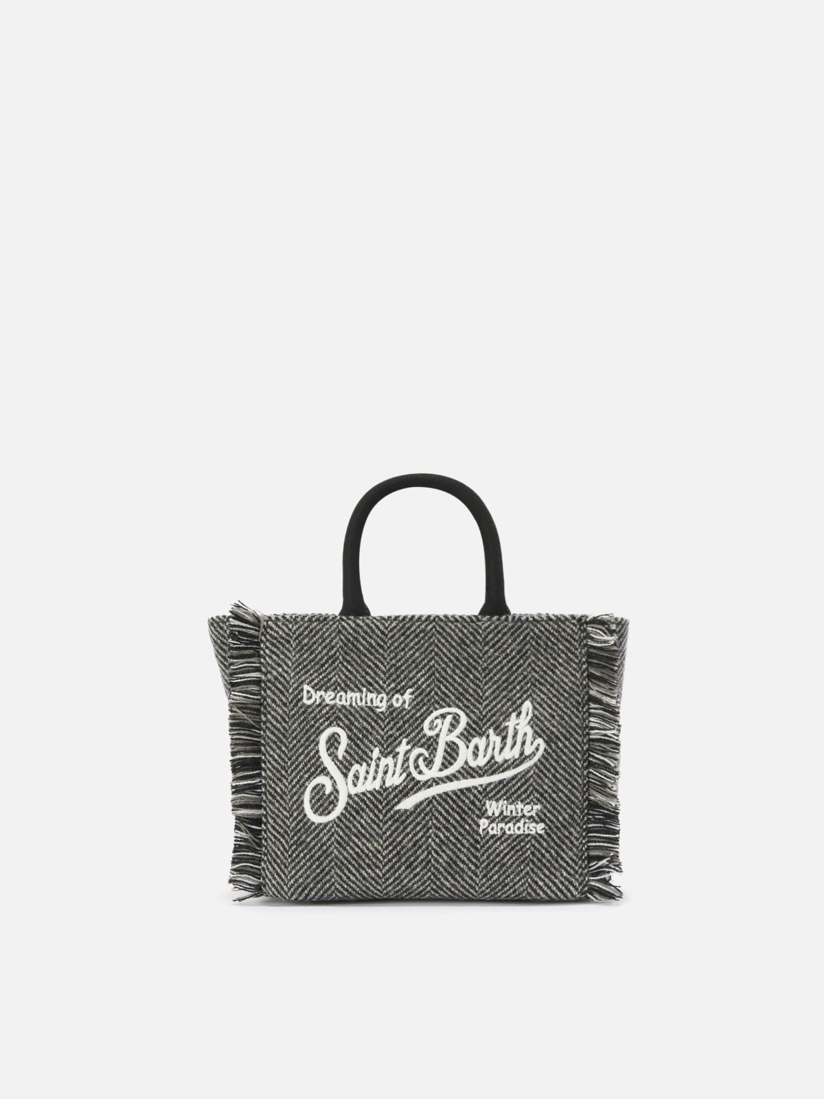 Mini sac Vanity Wool MC2 Saint Barth — Chevrons noir
