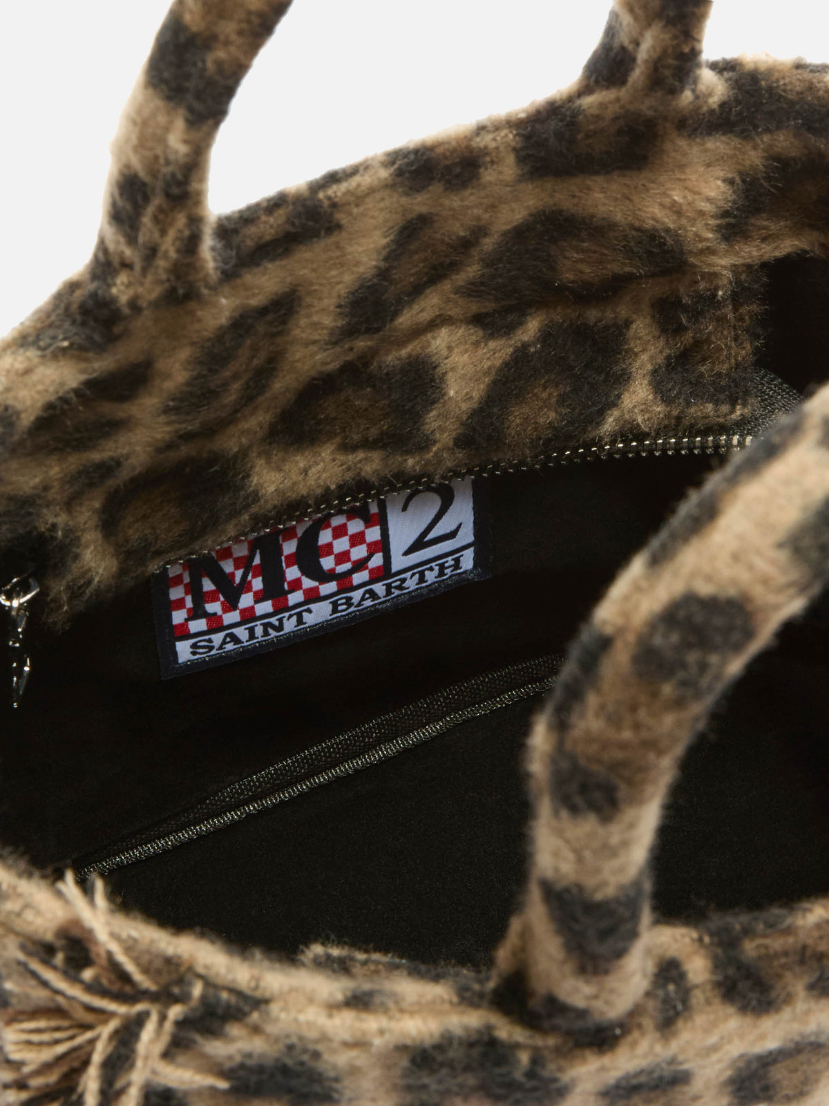 Mini borsa Vanity Felt MC2 Saint Barth — Leopardato — vista 5
