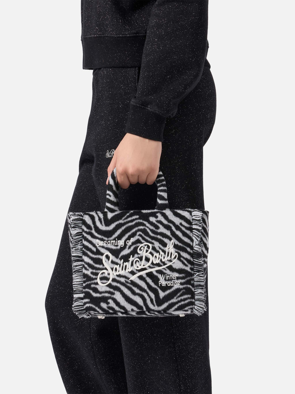 Mini borsa Vanity Felt MC2 Saint Barth — Zebrato — vista 2