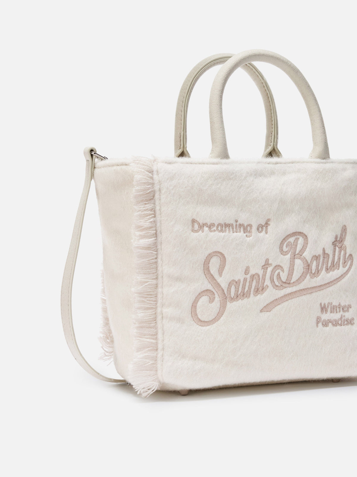 Mini borsa Vanity Felt MC2 Saint Barth — Panna — vista 3