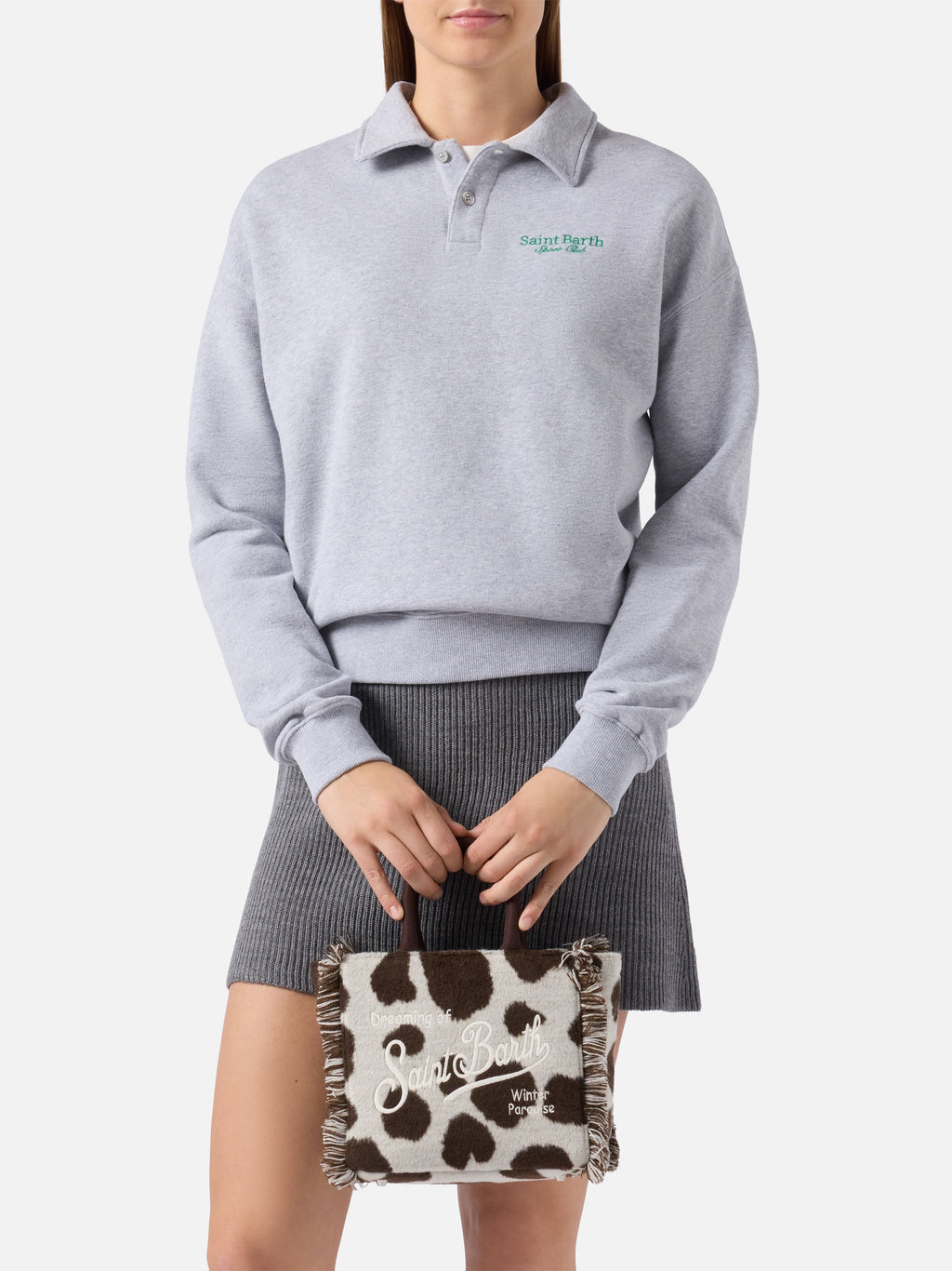 MC2 Saint Barth Felt Vanity mini bag — Cow print — view 2