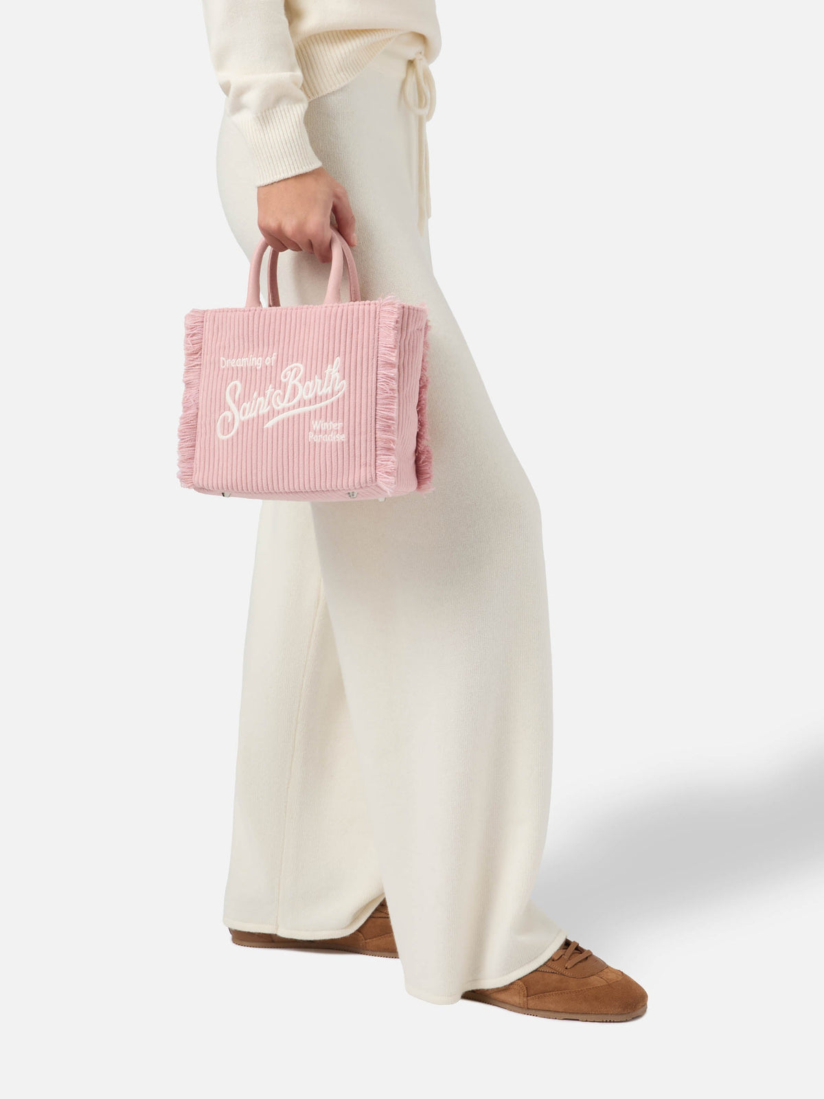 Mini sac Vanity en velours côtelé MC2 Saint Barth — Rose — vue 2