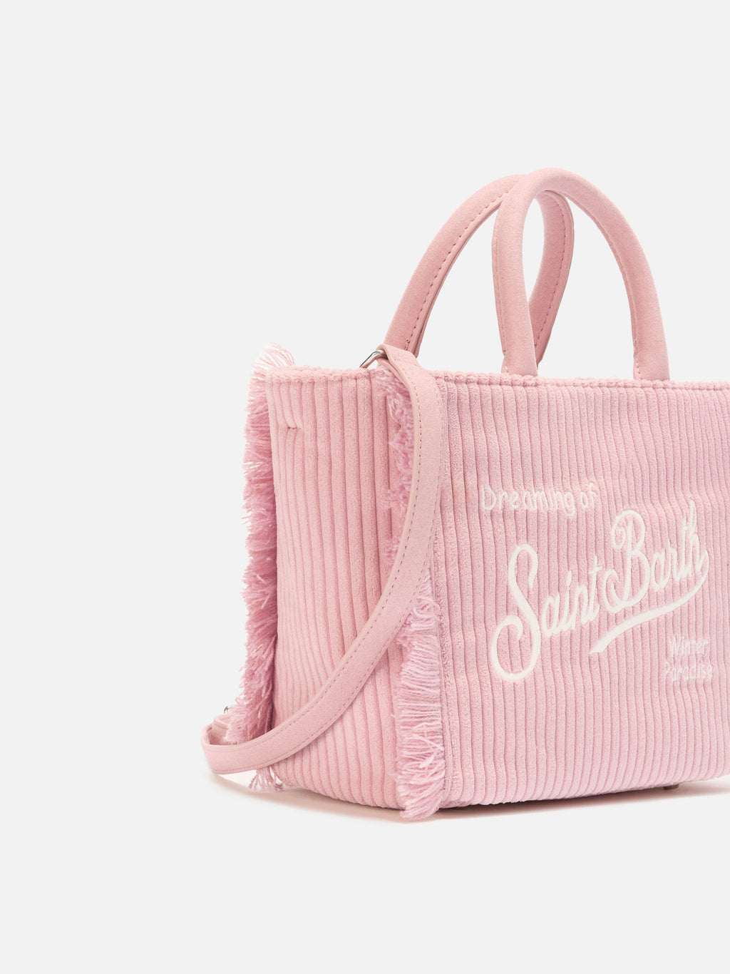 MC2 Saint Barth corduroy Vanity mini bag — Pink — view 3