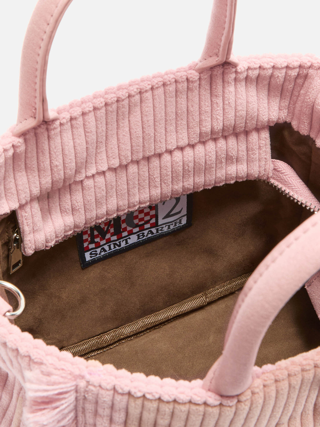 MC2 Saint Barth corduroy Vanity mini bag — Pink — view 5