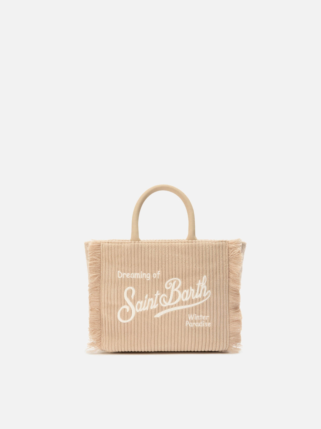MC2 Saint Barth corduroy Vanity mini bag — Khaki