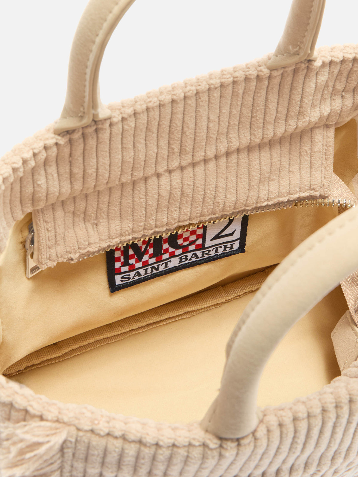 Mini borsa Vanity in velluto a coste MC2 Saint Barth — Kaki — vista 5