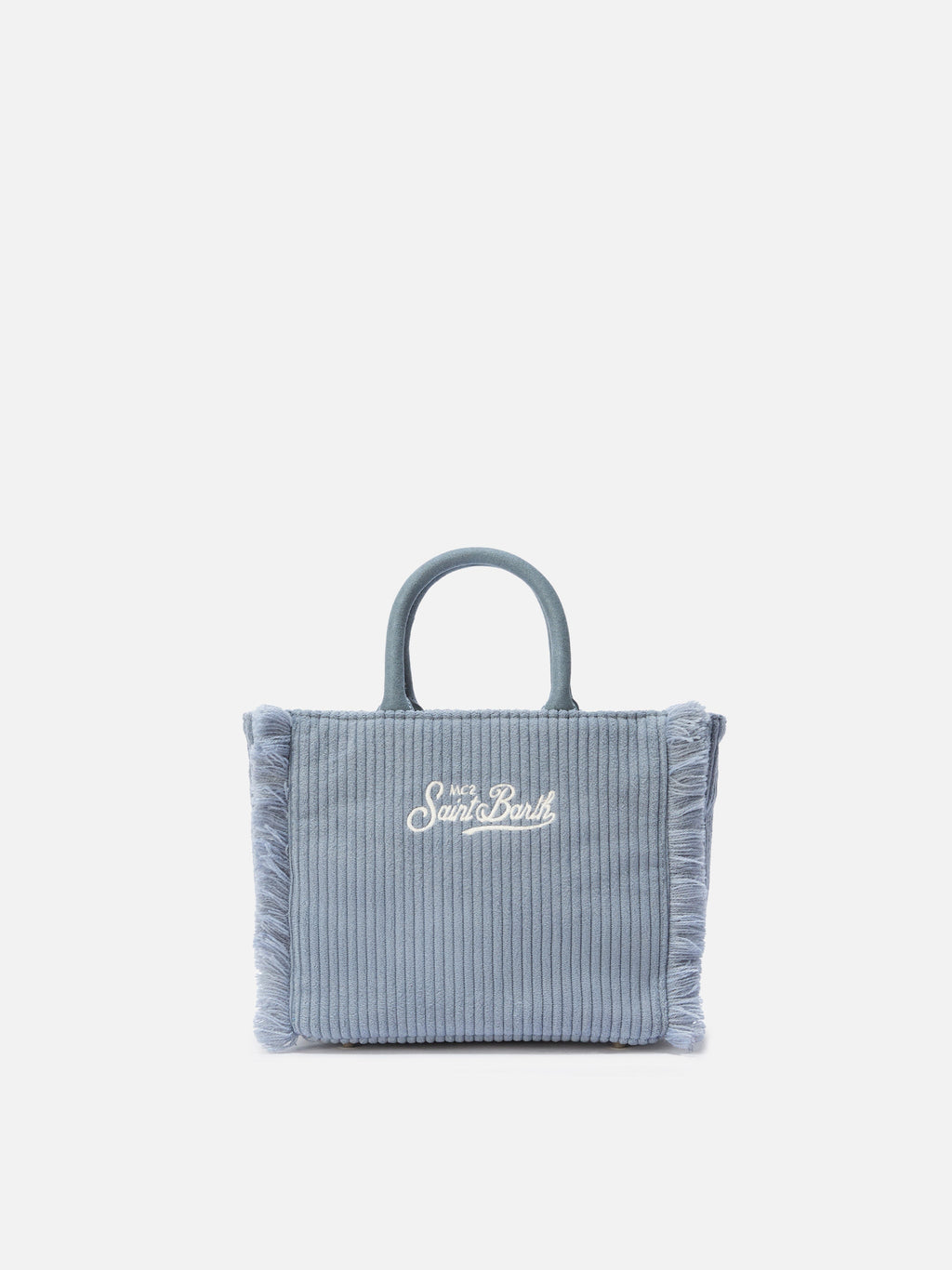 Mini borsa Vanity in velluto a coste MC2 Saint Barth — Azzurro polvere — vista 3