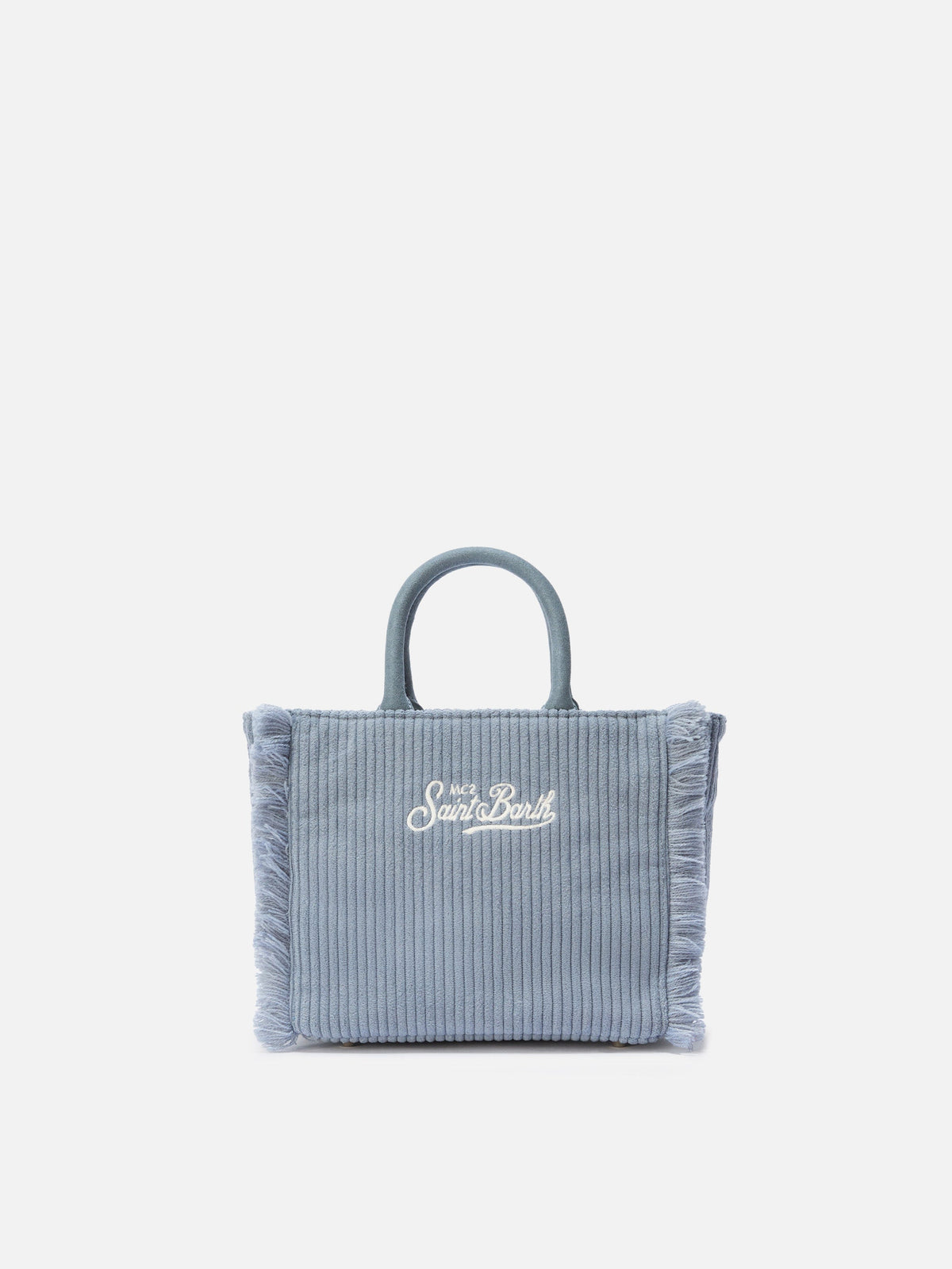 Mini borsa Vanity in velluto a coste MC2 Saint Barth — Azzurro polvere — vista 3