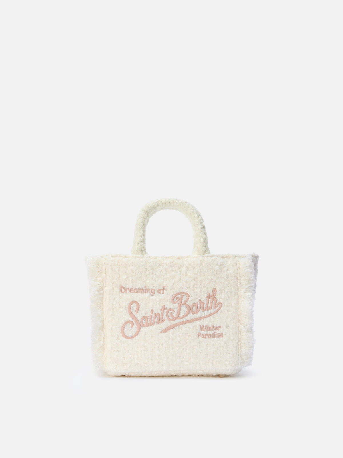 Mini sac Vanity Tweed MC2 Saint Barth — Blanc cassé