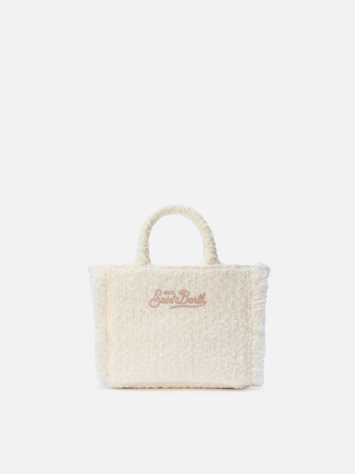 Mini sac Vanity Tweed MC2 Saint Barth — Blanc cassé — vue 4