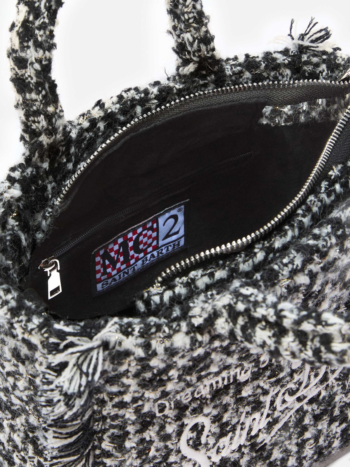 Mini sac Vanity Tweed MC2 Saint Barth — Noir — vue 5