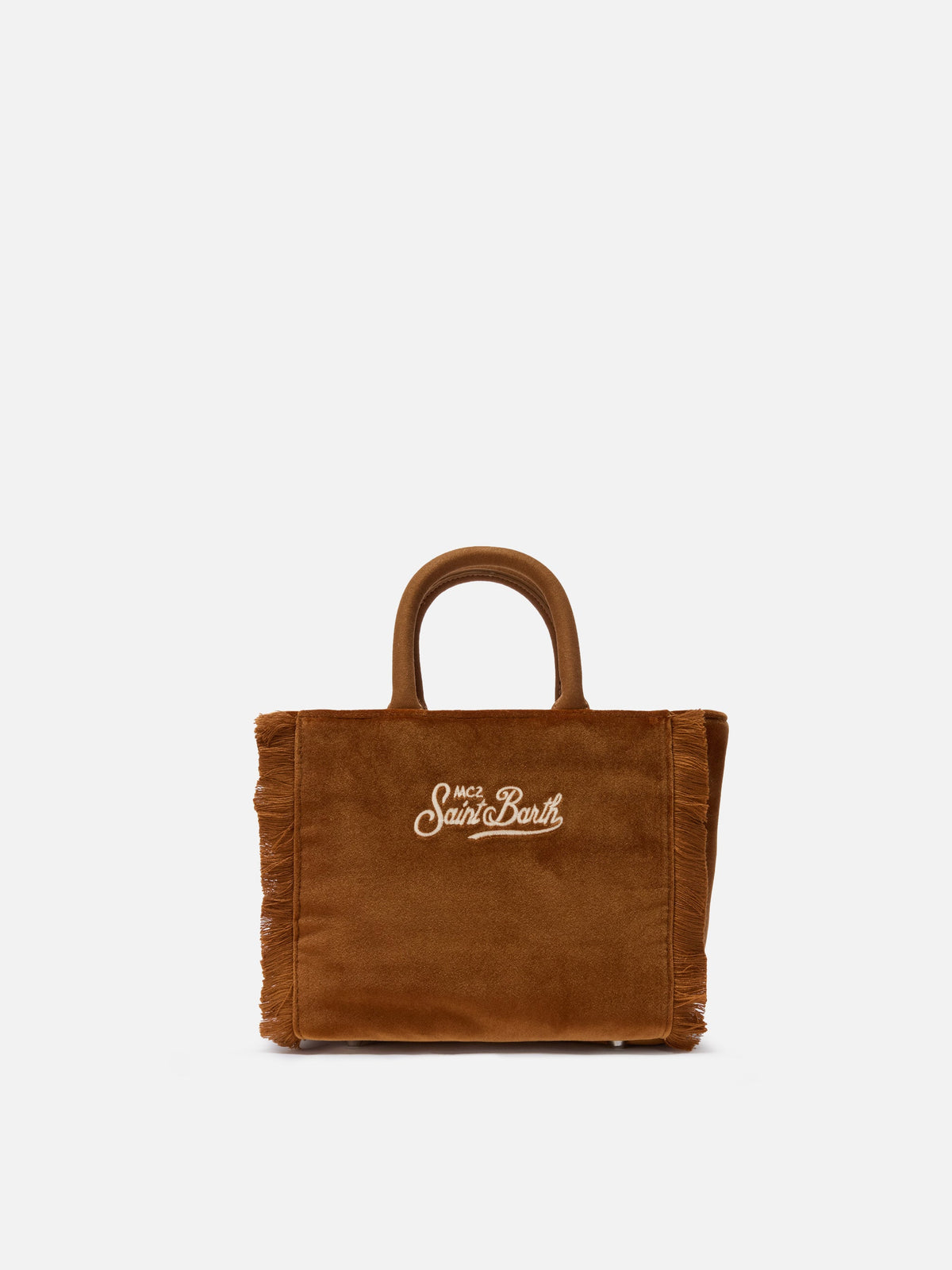 Mini borsa Vanity Velvet con frange MC2 Saint Barth — Marrone — vista 4