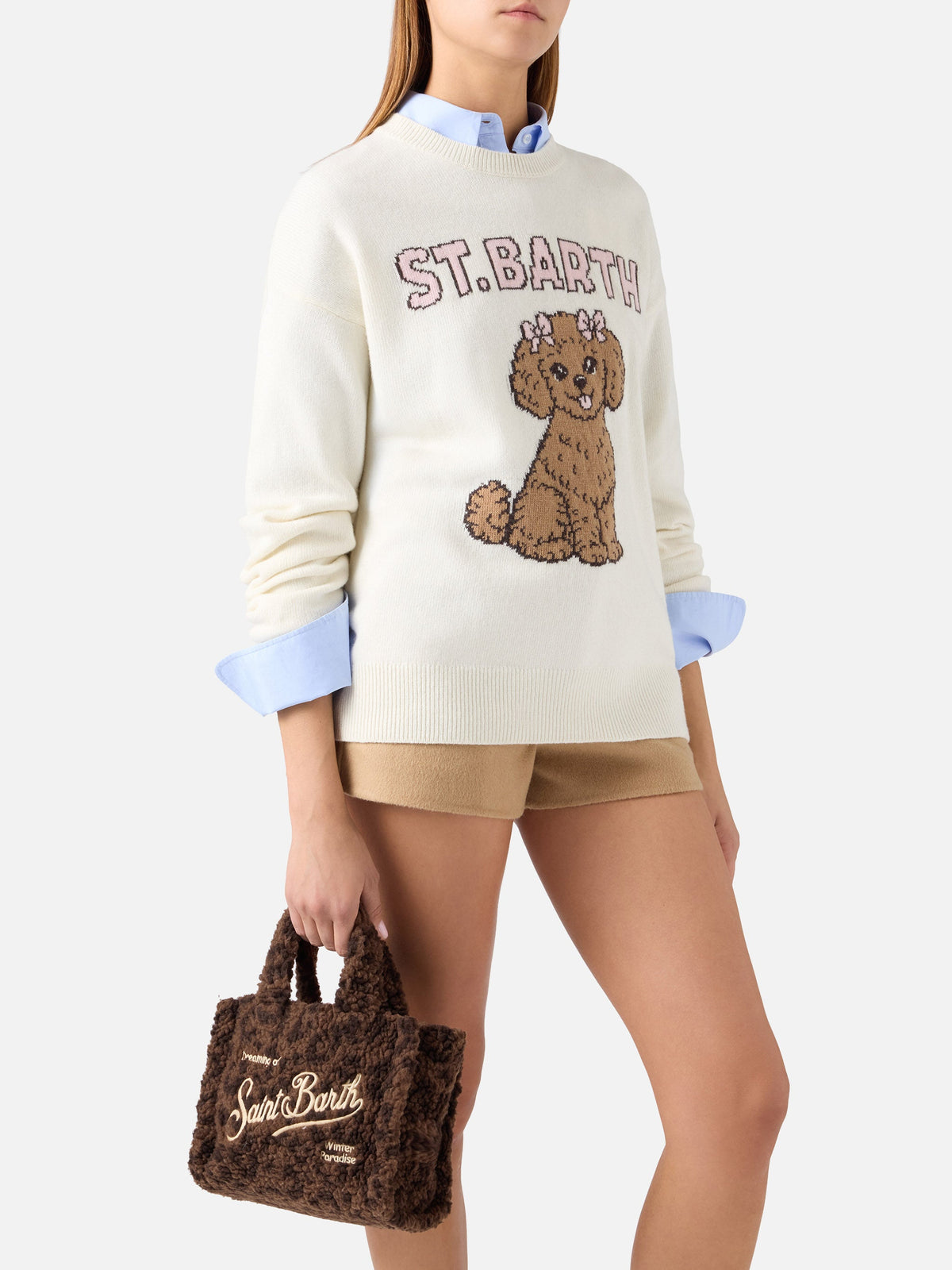 Mini borsa Vanity in teddy MC2 Saint Barth — Leopardato — vista 2