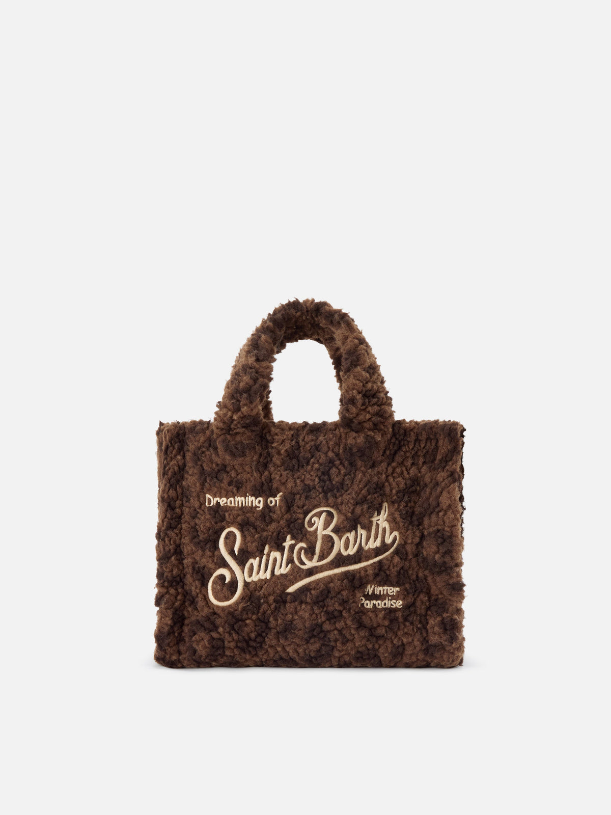 Mini borsa Vanity in teddy MC2 Saint Barth — Leopardato