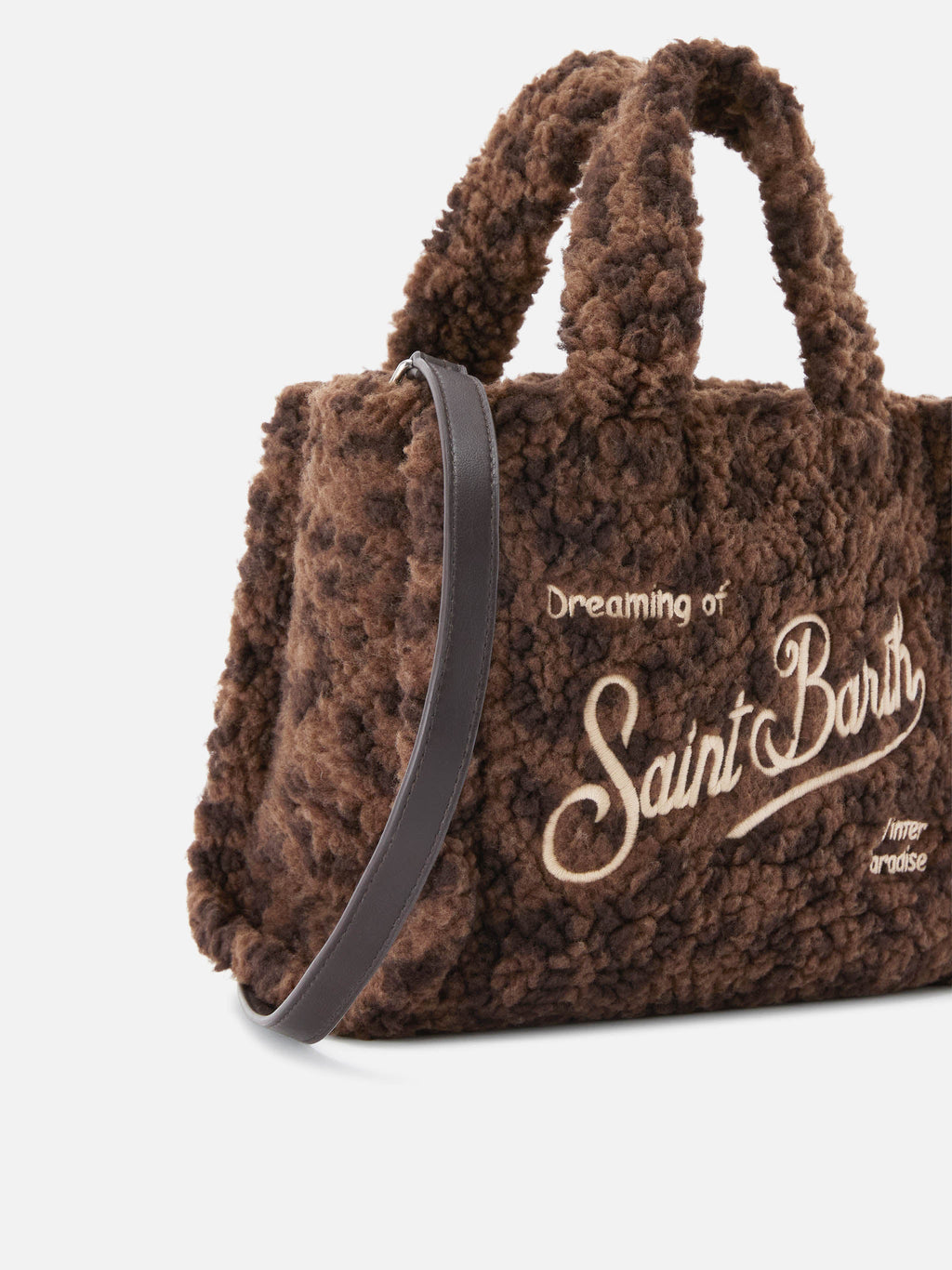 Mini sac Vanity en teddy MC2 Saint Barth — Léopard — vue 3
