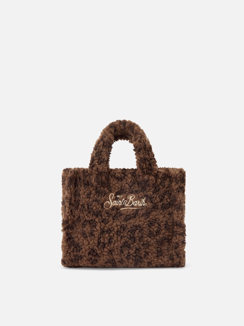 Mini sac Vanity en teddy MC2 Saint Barth — Léopard — vue 4