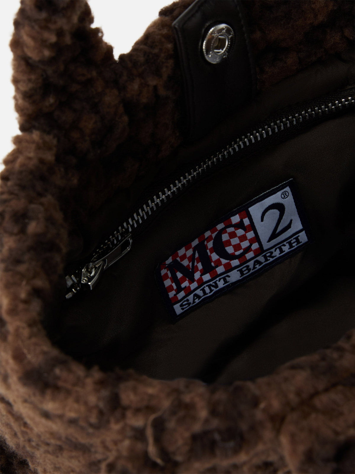 Mini borsa Vanity in teddy MC2 Saint Barth — Leopardato — vista 5