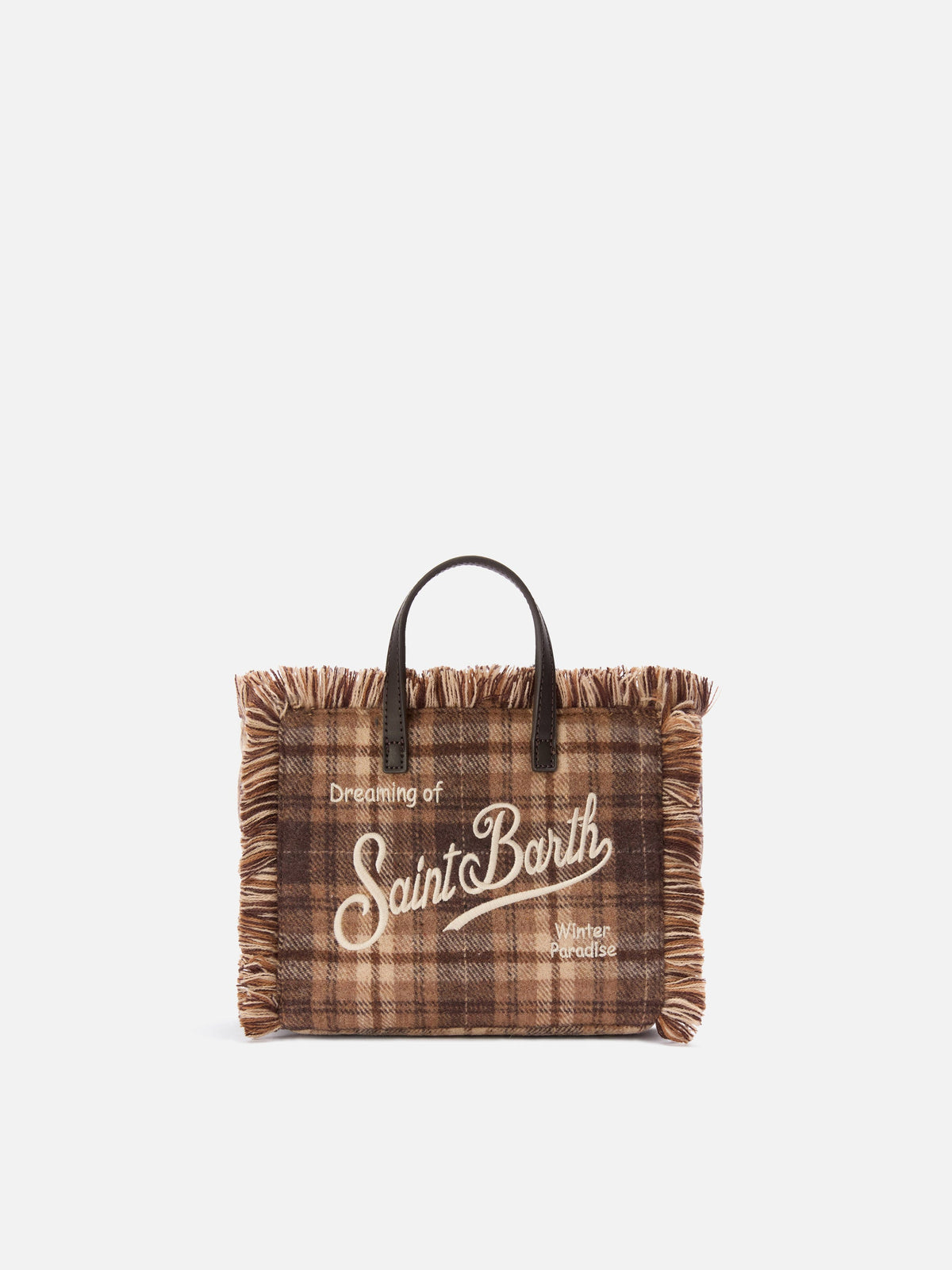 Mini borsa Vanity in misto lana MC2 Saint Barth — Tartan