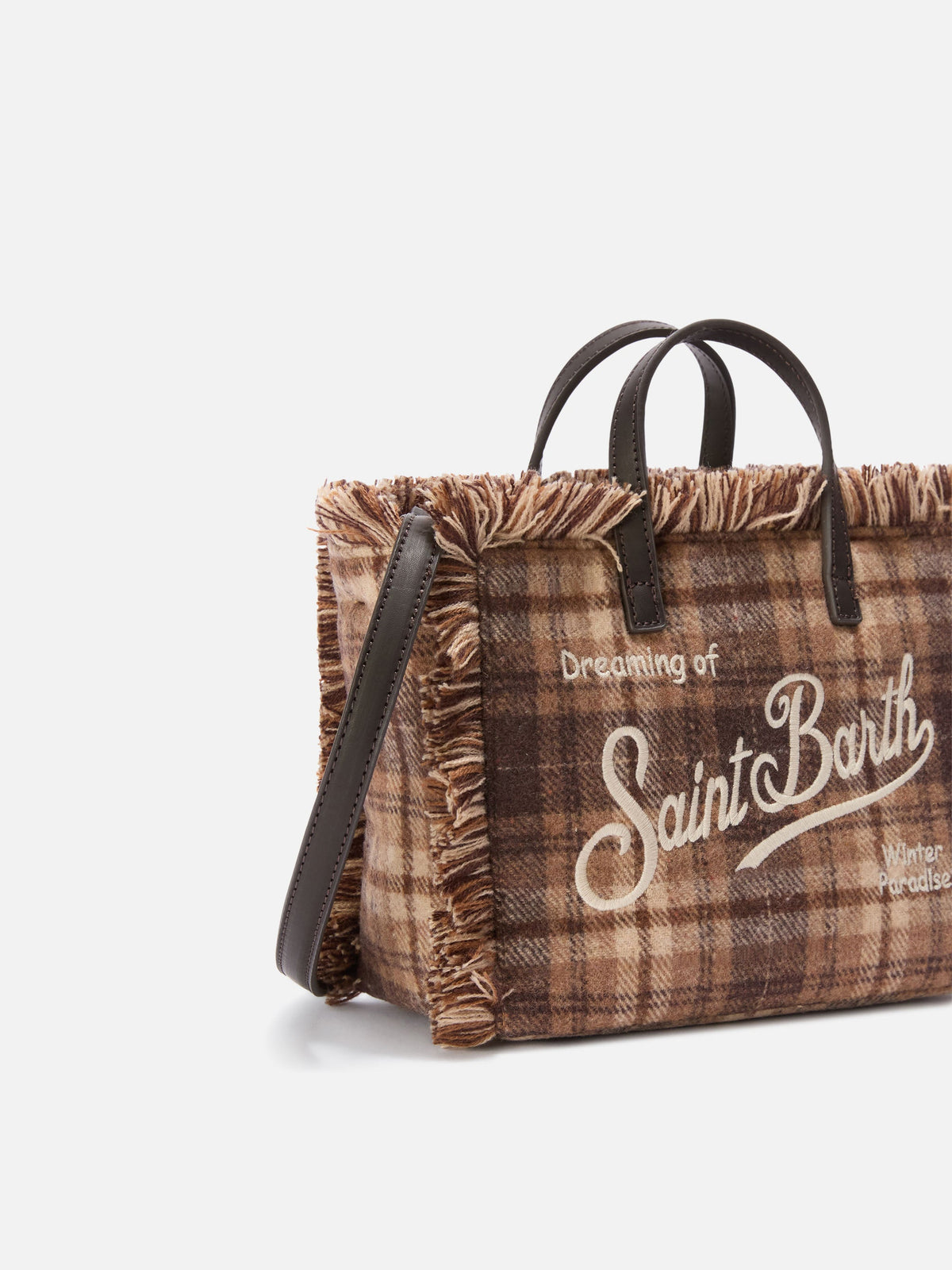 Mini borsa Vanity in misto lana MC2 Saint Barth — Tartan — vista 3