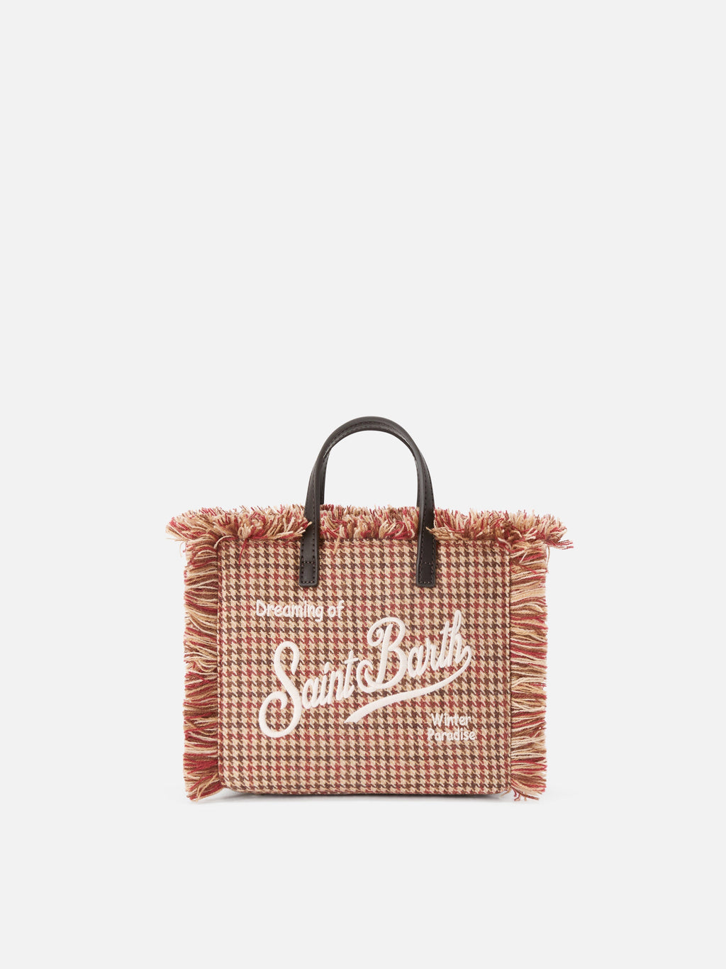 MC2 Saint Barth wool blend Vanity mini bag — Houndstooth