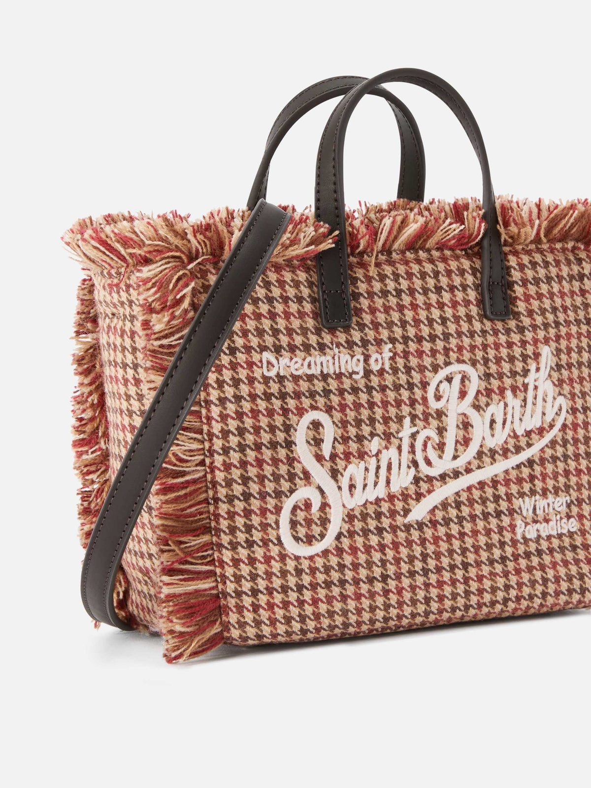 Mini sac Vanity en laine mélangée MC2 Saint Barth — Pied-de-poule — vue 3