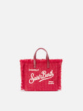 MC2 Saint Barth embroidered tweed Vanity mini bag — Red