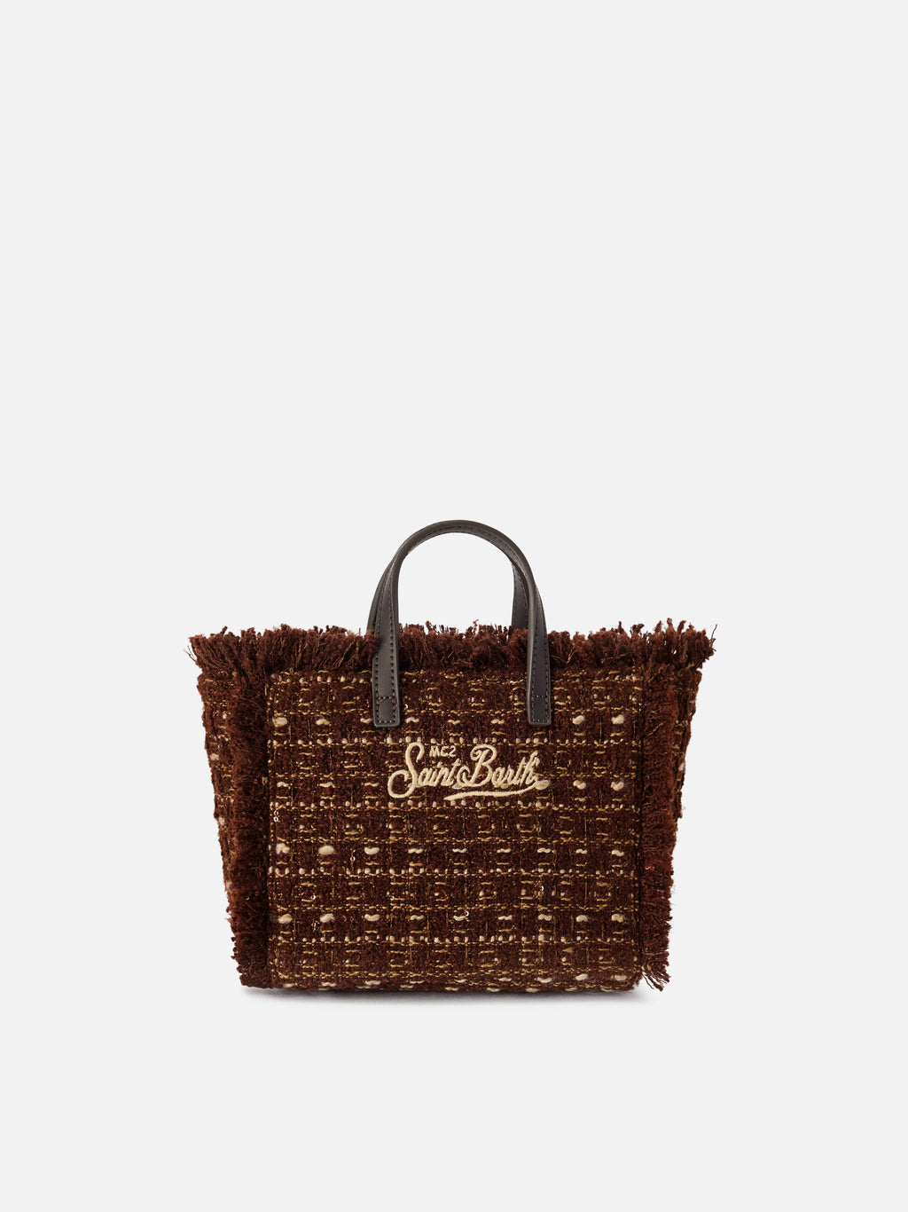 Mini borsa Vanity in tweed ricamato MC2 Saint Barth — Marrone — vista 4