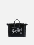 MC2 Saint Barth velvet Vanity mini bag — Black