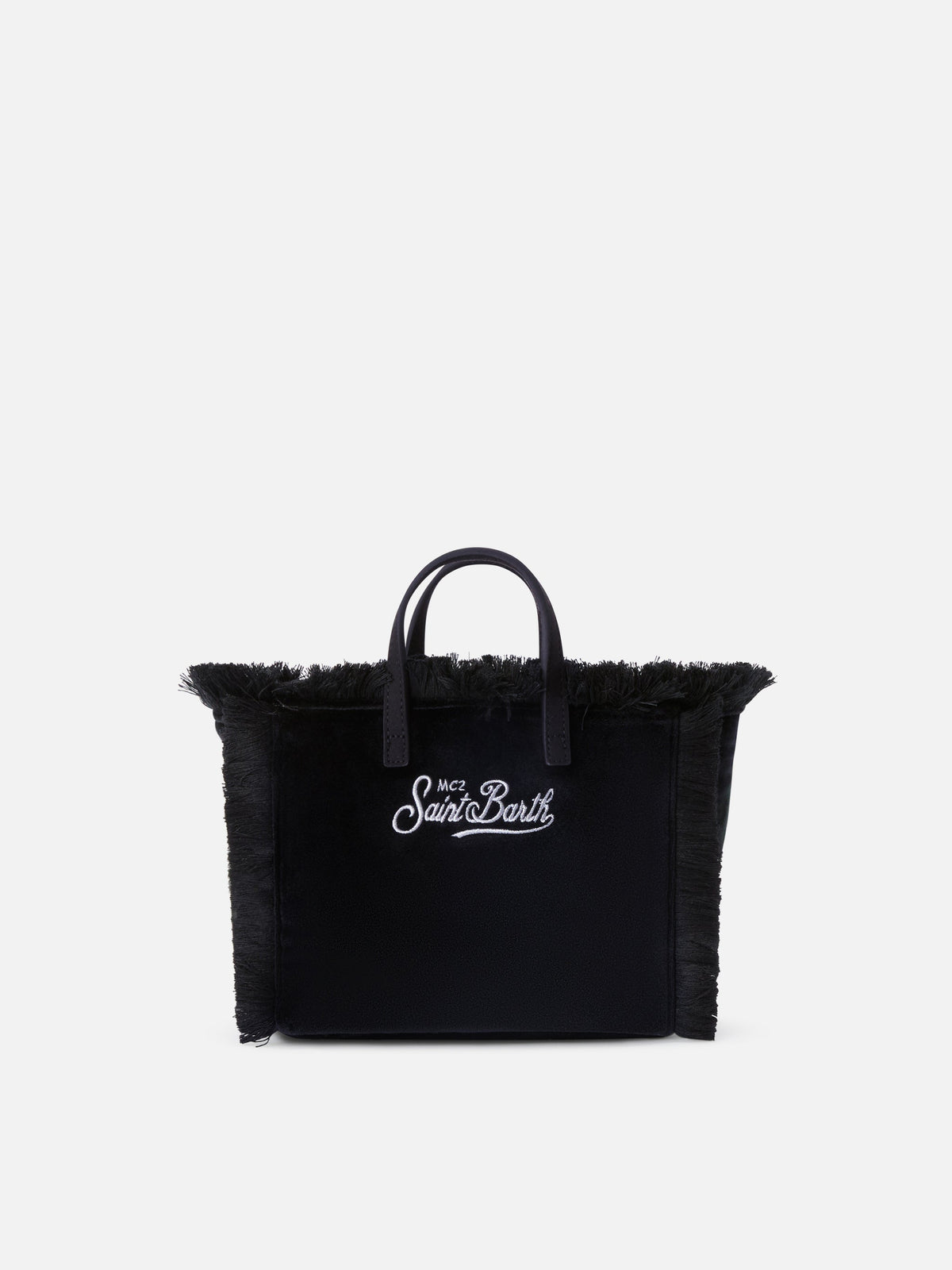 Mini borsa Vanity in velluto MC2 Saint Barth — Nero — vista 4